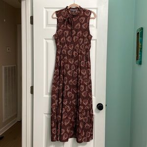 Octavia Maxi Dress Navy Orange Size Large